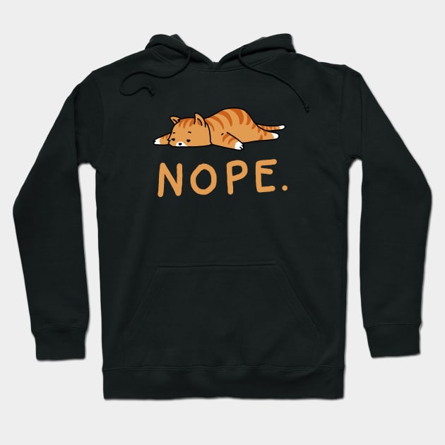 Nope Not Today Shirt Funny Lazy Cat Shirt Cat Lover Hoodie by vo_maria